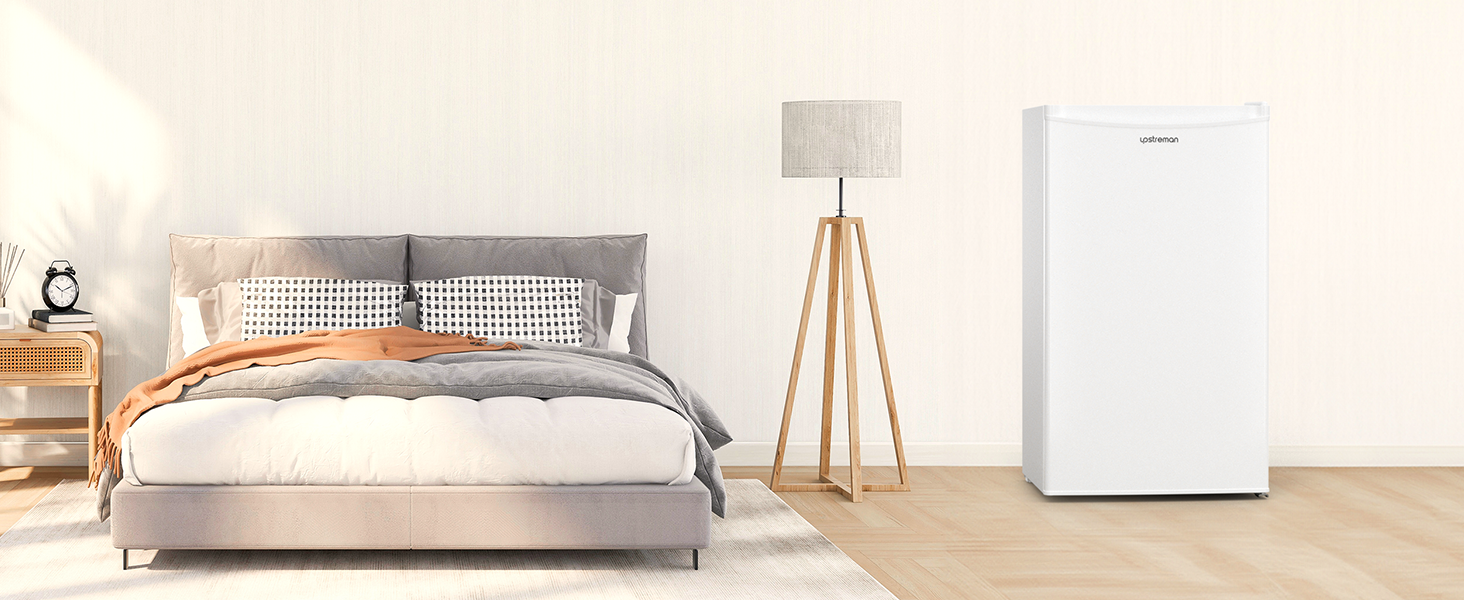 Холодильник Upstreman 91L з функцією швидкого охолодження, 5 температурних режимів (1-8℃), енергоефективний, 41 дБ, компактний, для студентського гуртожитку/офісу, BR321- (білий)