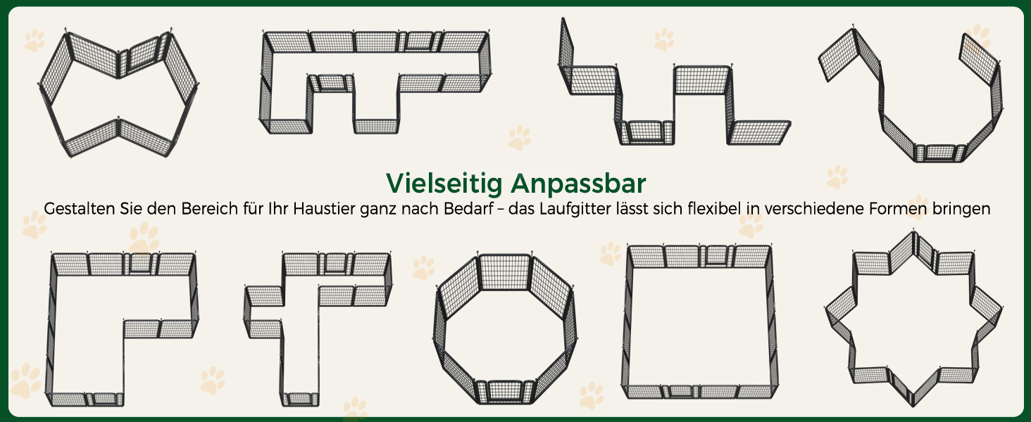Переносний вольєр для собак Yaheetech 100 см, 16 частин, з 2 дверцятами, для дому та саду, без інструментів