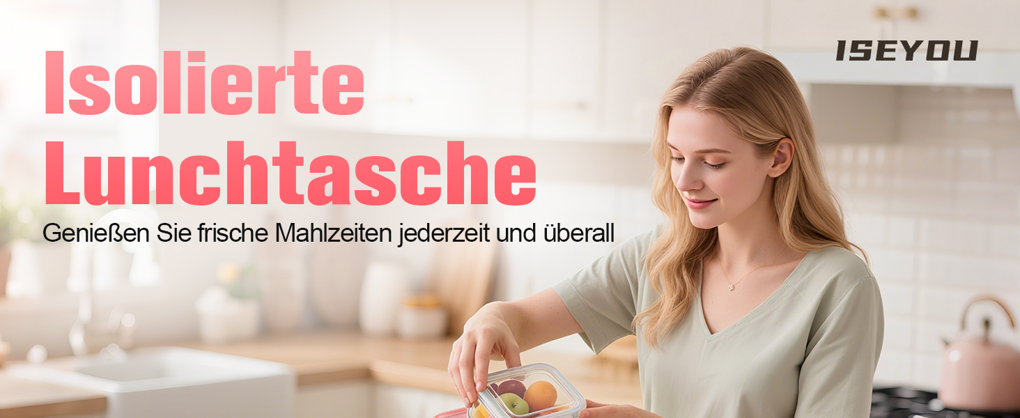 Сумка-холодильник 20 л, рожева: ізольована сумка-ланчбокс з PEVA-підкладкою, кілька відділень та плечовим ременем для роботи, школи, авто, пікніка