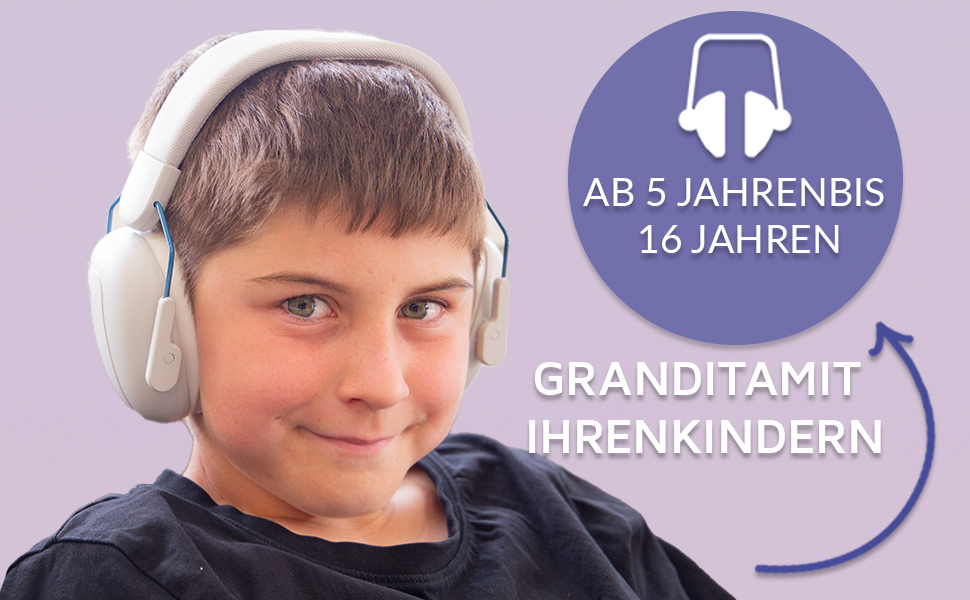 Навушники для захисту вух дітей | Шумоізоляційні навушники для дітей | Захисні навушники для вух (3-16 років, сірий)