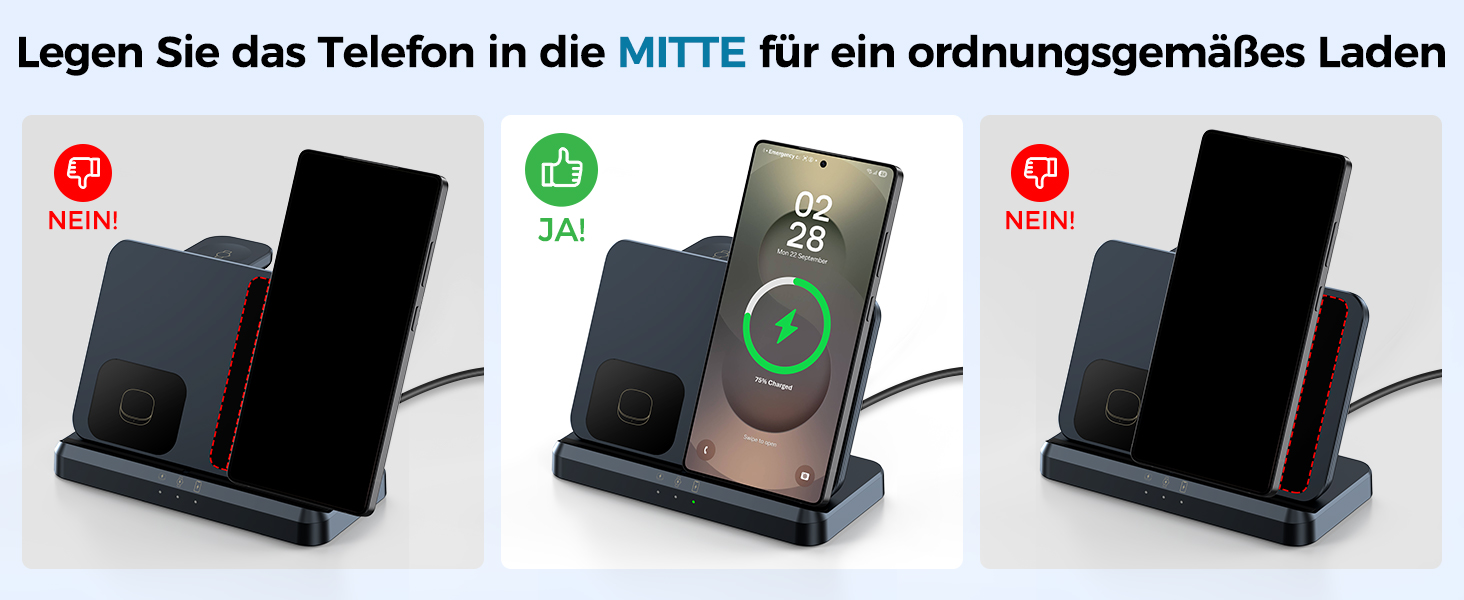 Бездротова зарядка EGV 3-в-1 для Samsung Galaxy S25 Ultra/S24/S23, Z Fold/Flip 7/6, Buds, Watch Ultra/8/7, знімний адаптер, чорний