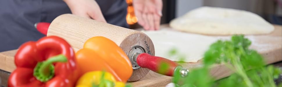 Професійна качалка isenberg® з бука, 25 см, на підшипниках – для тіста, випічки, ролик для розкочування тіста