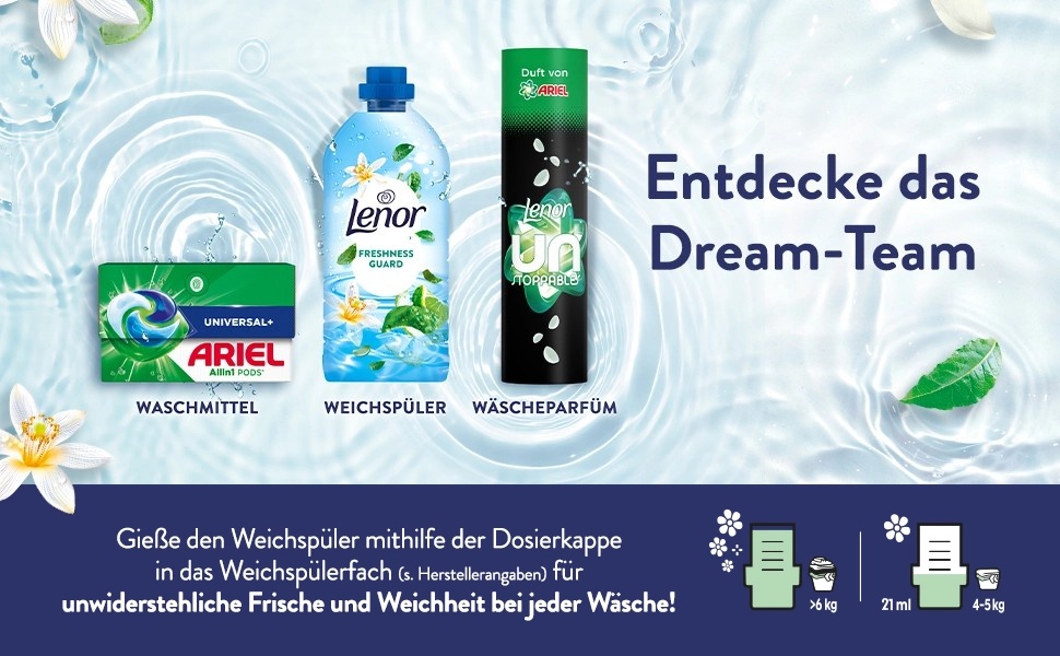 Кондиціонер для білизни Lenor Ariel Freshness Guard, 12x38 прань