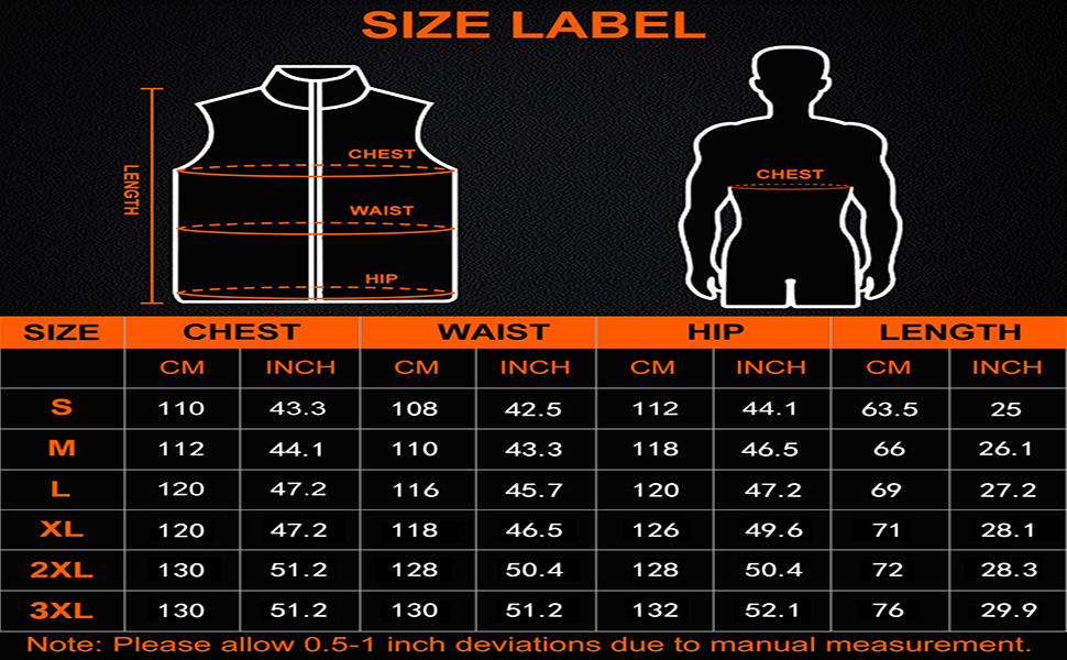 Обогріваючий жилет Seenew для чоловіків з акумулятором 15000mAh, 13 зон нагріву, 3 режими температури, зимовий жилет-куртка з підігрівом