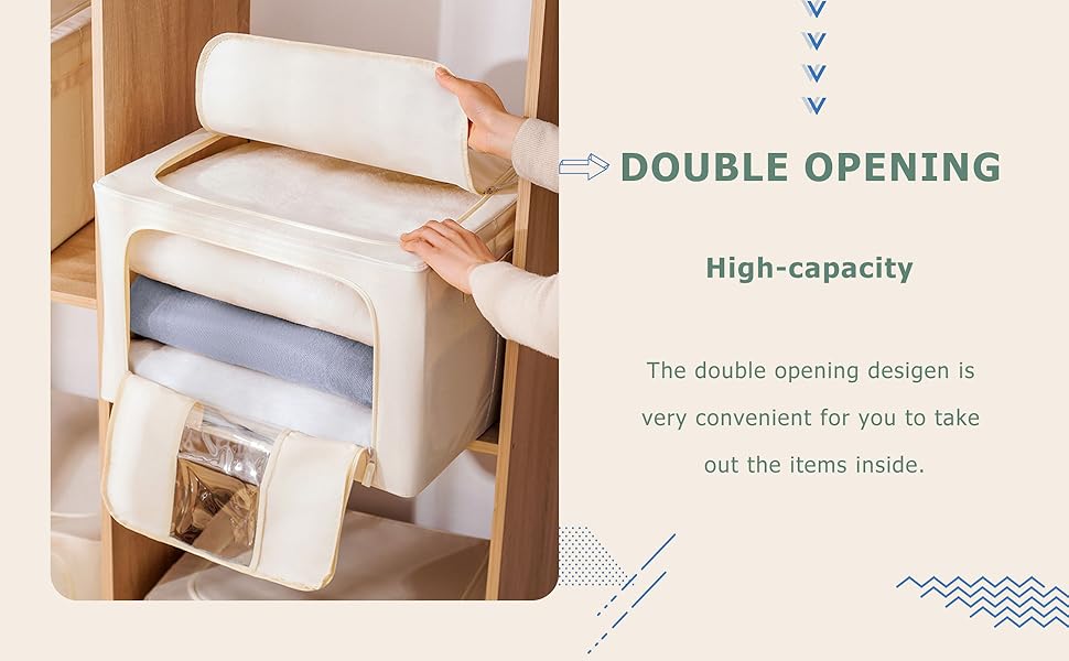 Органайзер для зберігання постільної білизни та одягу, 2 шт. (24L, сірий)