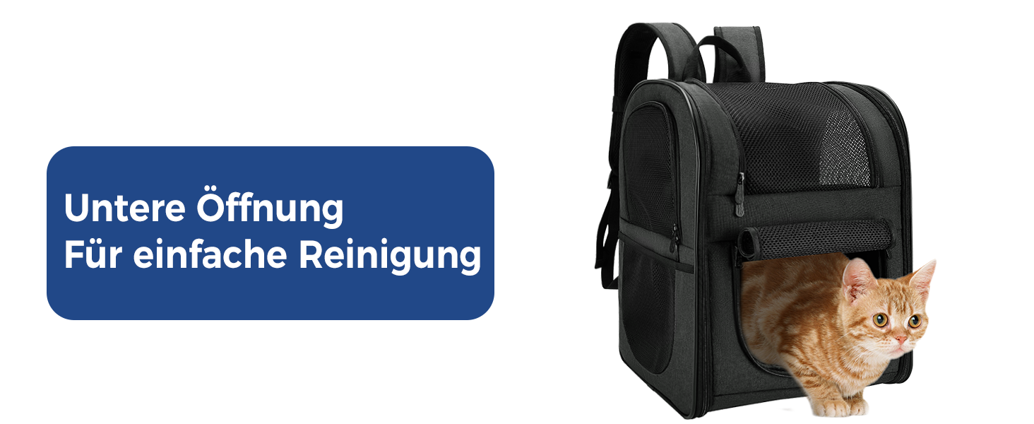 Рюкзак для собак та котів Apollo Walker - зручний та дихаючий, для малих тварин (2-15 кг), чорний