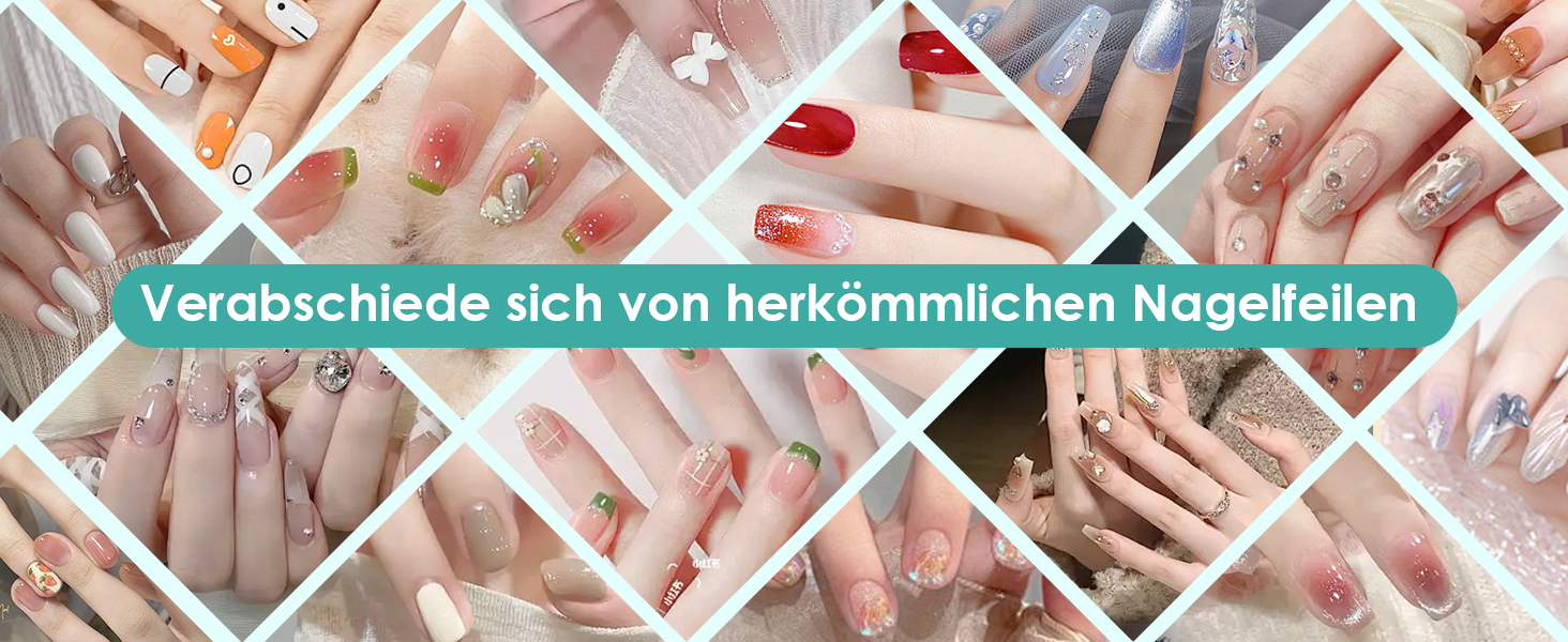 Електричний фрезер для манікюру та педикюру Profi Set 16 в 1 з LCD дисплеєм, 40000 об/хв, F/R, для гелевих нігтів, портативний, фіолетовий, блакитний, білий