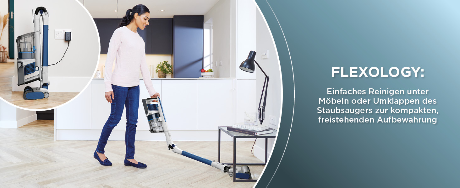 Пилгопоглинач Shark PowerPro IZ380EU: акумуляторний, бездротовий, для тварин, алергіків, з LED-підсвічуванням та гнучким гофрованим всмоктувальним трубою, Navy Blue Metallic