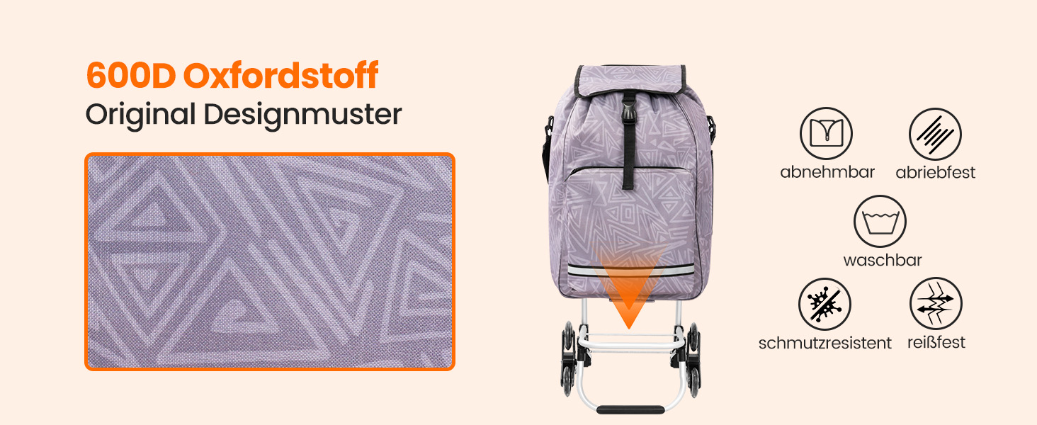 Складаний візок для покупок Homecall 50L з охолодженням та трепін-коліщатками