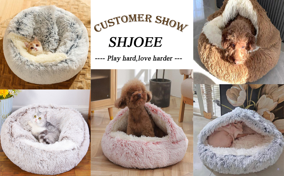 М'яке ліжко для собак та котів у формі мушлі, 50x50 см, тепле, зручне, миється, сірий колір