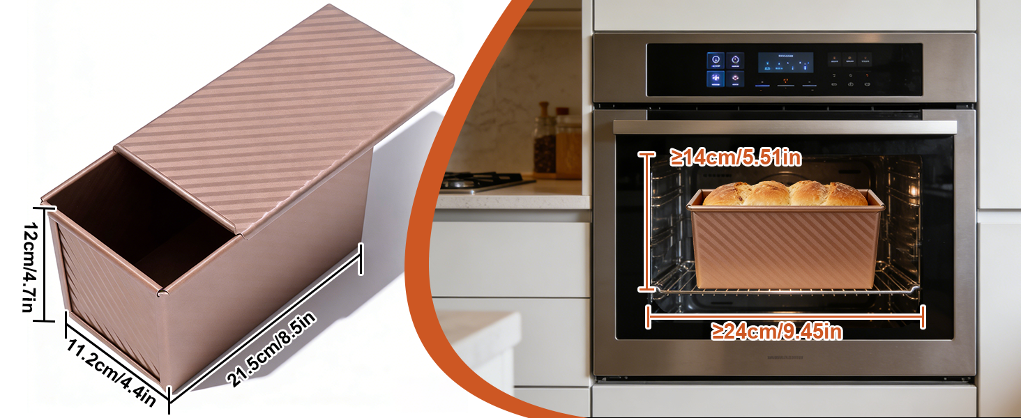 Форма для випічки хліба з кришкою Brotbackformen 2.2 л, чорна, прямокутна для тостів та кексів