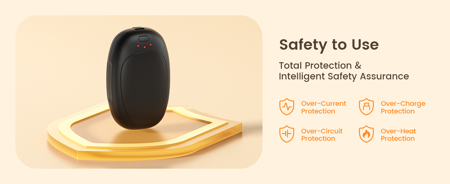 Jonwall Електричні грілки для рук 2 шт., USB-грілки, багаторазові, 3 режими нагріву, портативні, для кемпінгу, гольфу, чорні