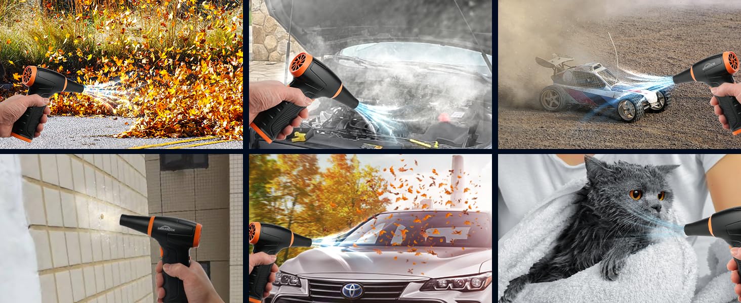 Електричний пилосос-фен WHATOOK Mini: 3 швидкості, 150000 обертів/хв, акумулятор 8000mAh, LED, для чищення ноутбука, клавіатури, авто