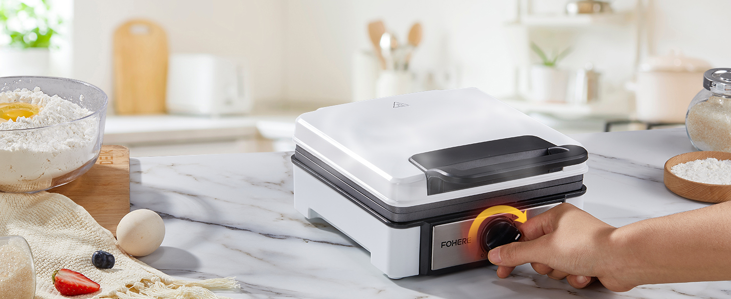 Електричний вафельниця FOHERE 2 шт. | 1200 Вт | Вафельниця, гриль для сендвічів, тостер | Антипригарне покриття