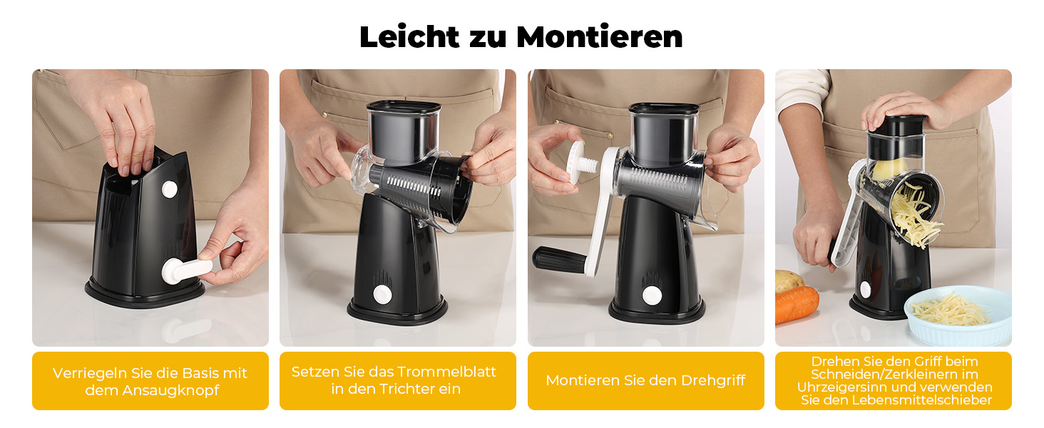 Ручна тертка для овочів та сиру з ручкою, 5 насадок, для нарізки овочів, сиру, горіхів, терка для швидкої нарізки