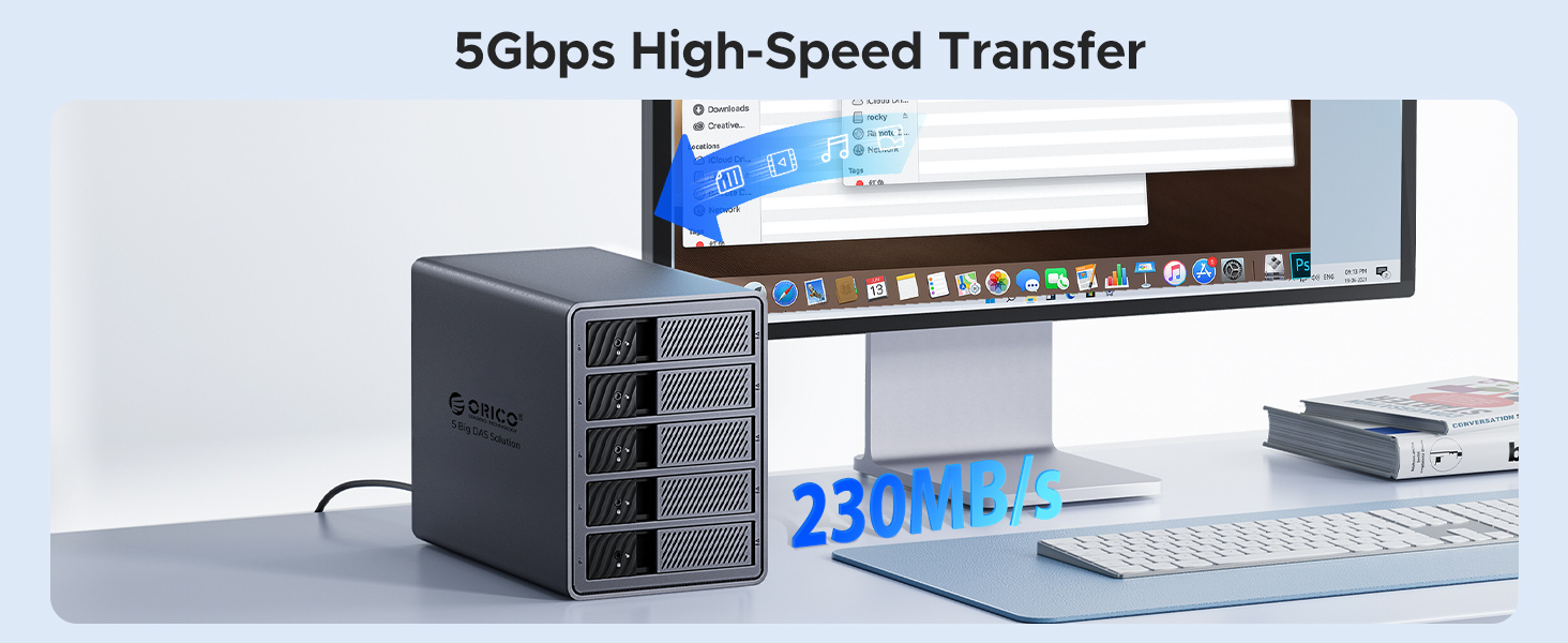 Зовнішній HDD-корпус ORICO 9858U3 для 5 жорстких дисків 3.5