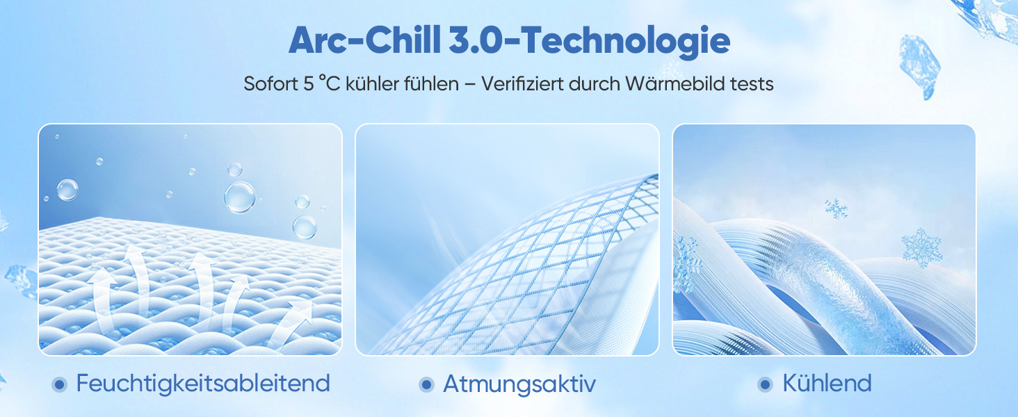 Охолоджуюча ковдра Marchpower з Arc-Chill 3.0 (150x200 см, блакитна) - літня двостороння ковдра для дому, дитяча, для дивана та подорожей