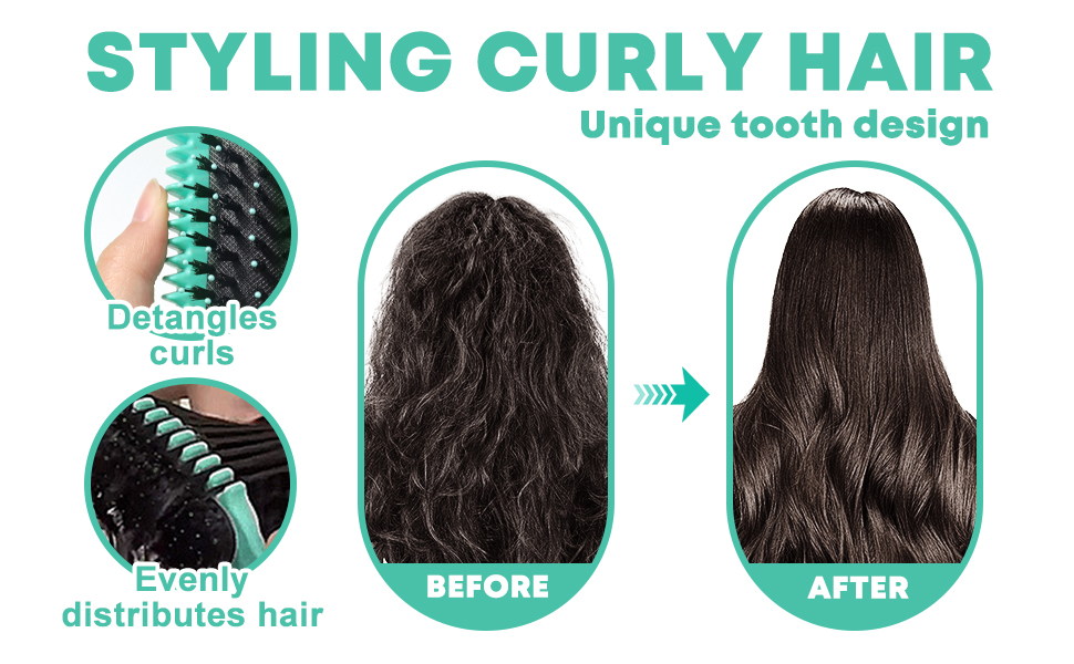 Щітка для кучерявого волосся (зелена)