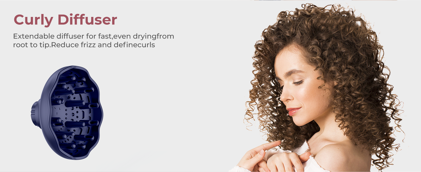 Фен-щітка Air Styler Pro 6 в 1: 1000W, для всіх типів волосся (блакитний)