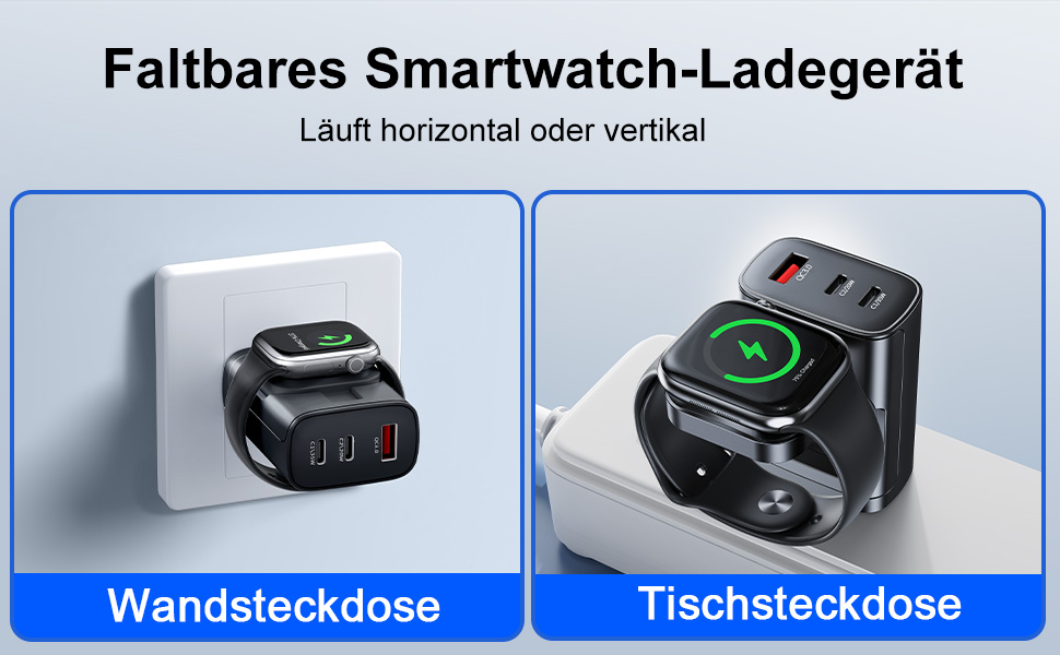 Зарядний пристрій 4-в-1 для Apple Watch та iPhone: 40W USB-C, швидка зарядка PD, сумісний з Apple Watch 10/9/8/7/6/Ultra/SE, iPhone 17/16/15 Pro Max, iPad, AirPods (білий)