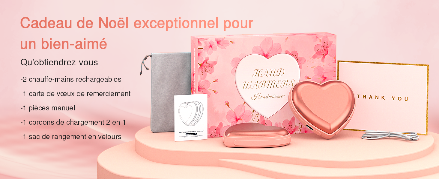 Електричні грілки для рук - 2 шт, серцеподібні, 5200mAh - ідеальні для жінок, подарунок, для активного відпочинку, полювання, кемпінгу