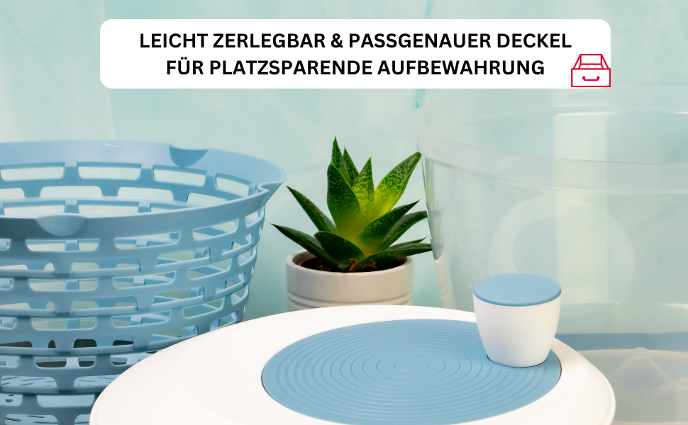 Салатниця Westmark об'ємом 4.4 л, пластик BPA-free, прозора/біла/зелена, 243022EA