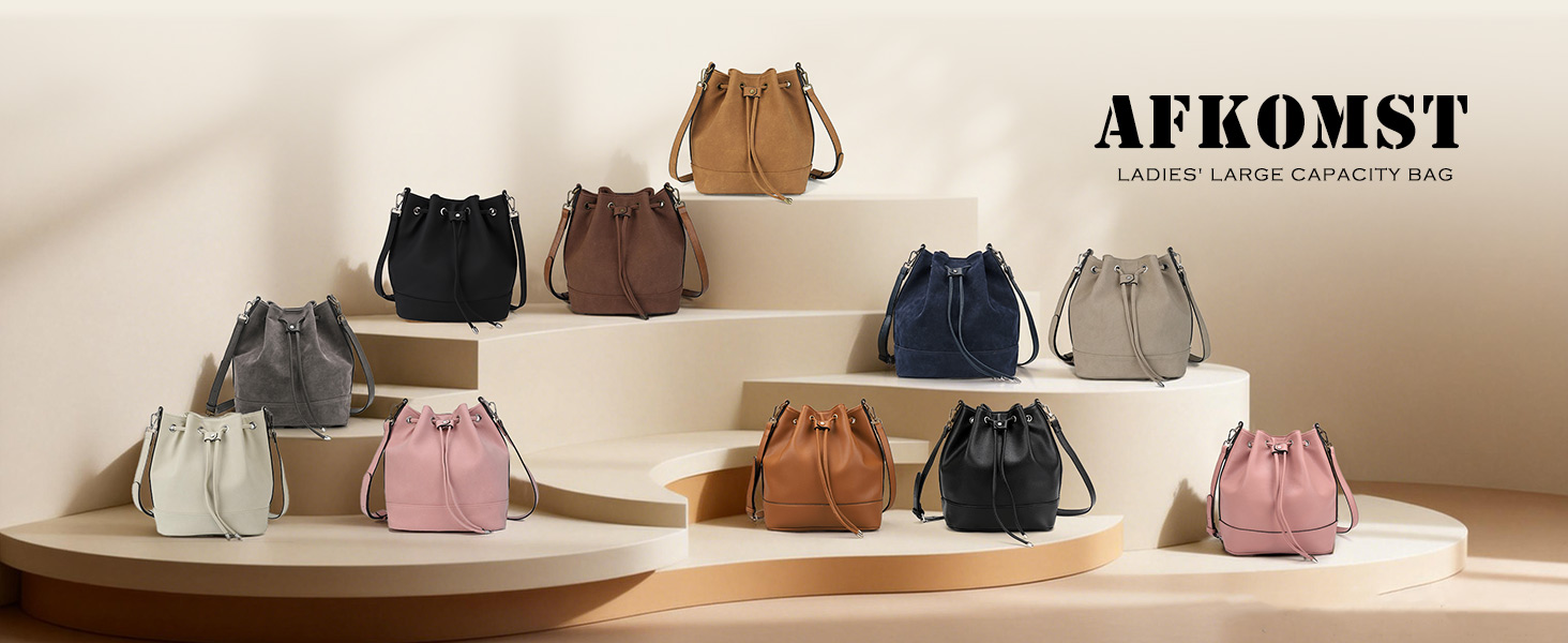 Сумка жіноча AFKOMST через плече, велика м'яка сумка-шопер з двома ременями (коричнева)