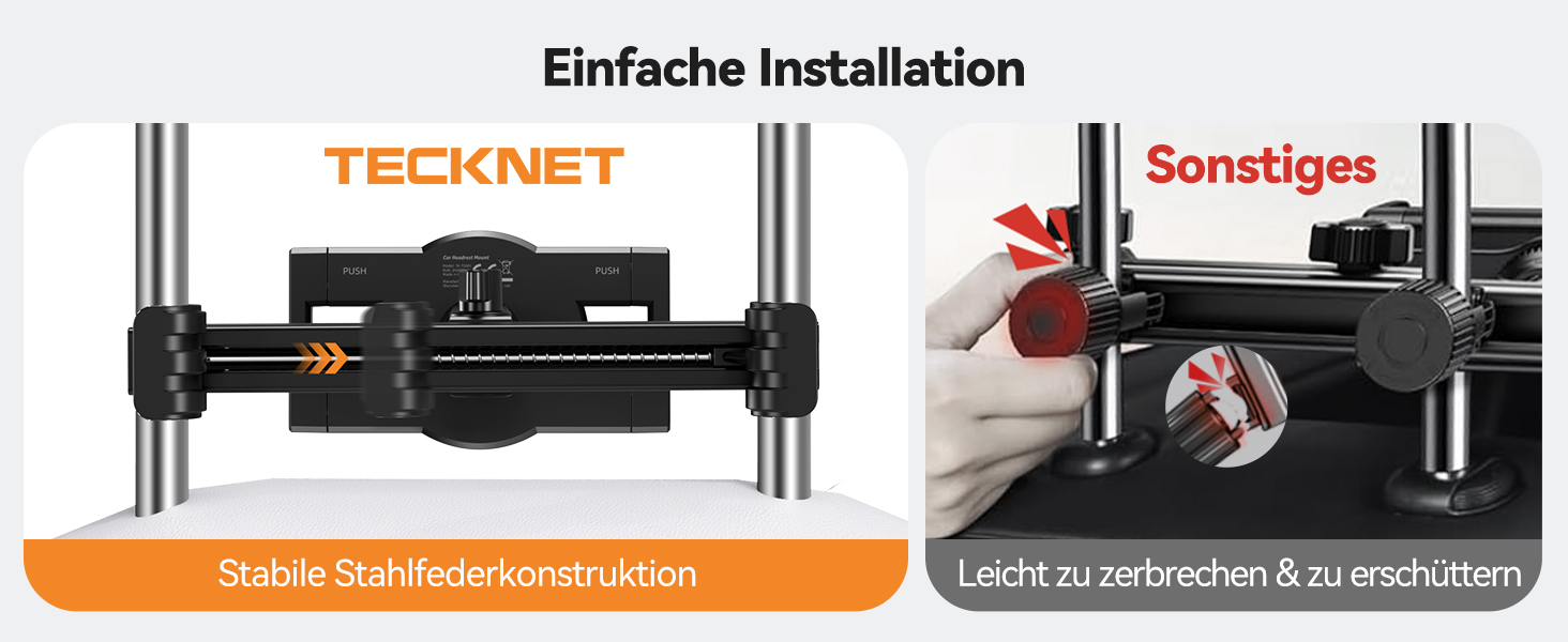 Тримач для планшета в авто TECKNET: універсальний, 360° обертання, для iPad, iPhone, Galaxy Tab, Switch (4.7-12.9