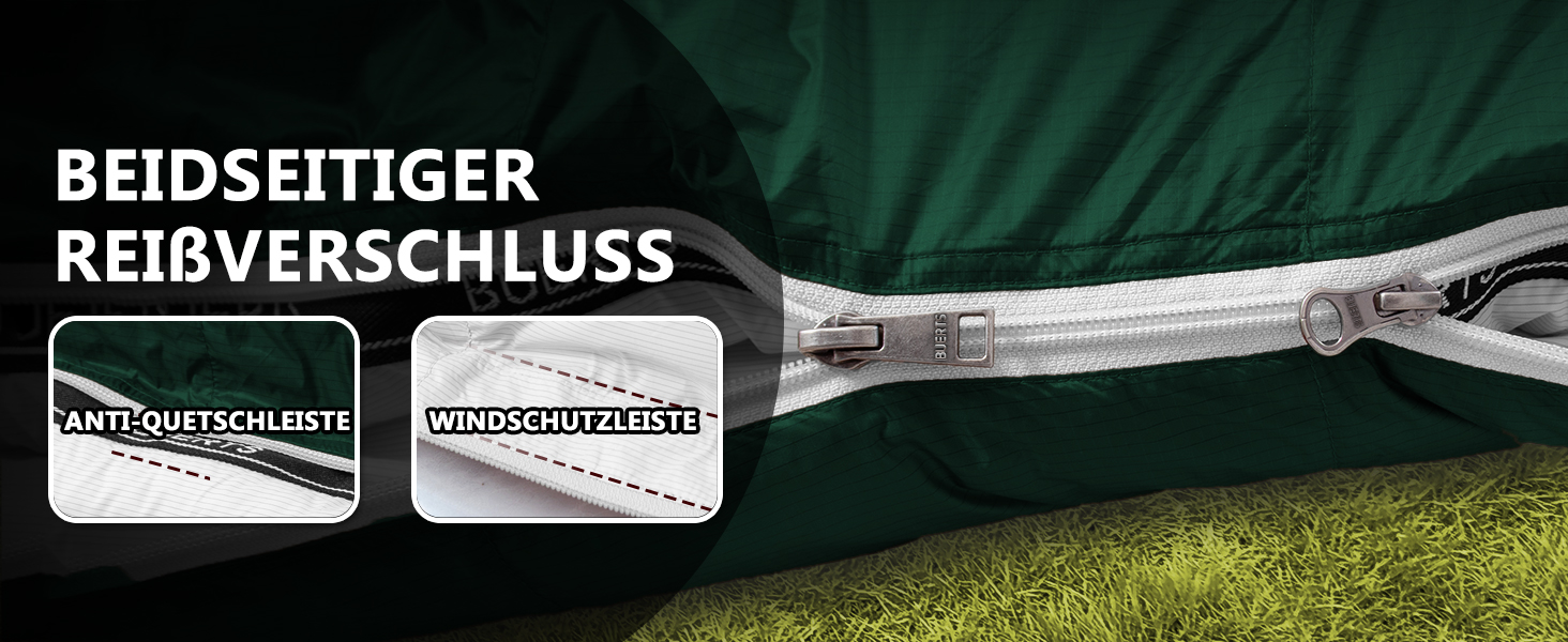 Пуховий спальний мішок для дорослих, преміум-якість 680FP, зимовий для кемпінгу та подорожей, з компресійним мішком. -10°C, сірий (-4°C, зелений)