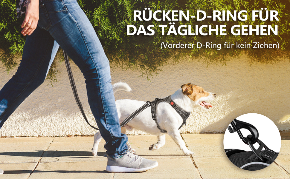 Шлейка для собак PoyPet Front Reflektive з ручкою для контролю та світловідбиваючими елементами, чорна, розмір S