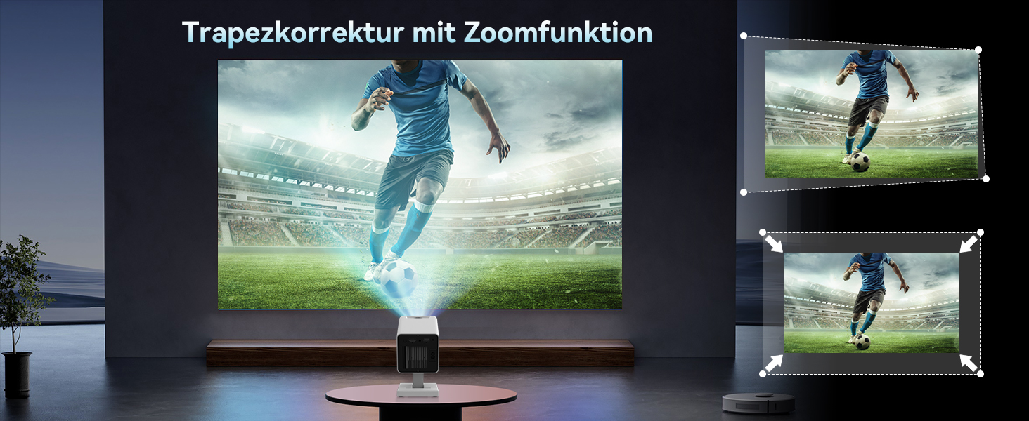 Портативний проєктор Mini Beamer 4K/1080P з Wi-Fi 6 та Bluetooth 5.4, Auto Keystone, 200 дюймів, сумісний з ноутбуками, смартфонами та TV