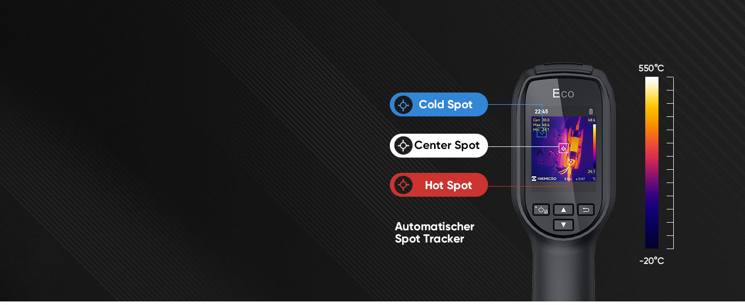 Тепловізор HIKMICRO SuperIR 240x240 з лазерним покажчиком, -20°C до 550°C, 25 Hz, компактний