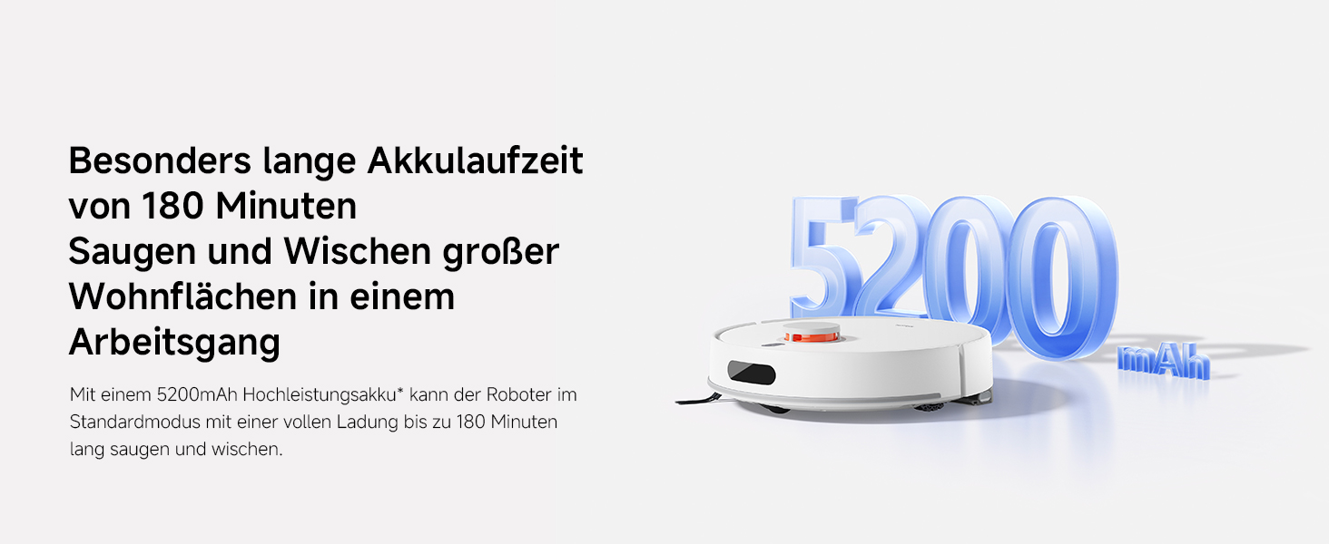 Робот-пилосос Xiaomi H40 з базою самоочищення, потужність всмоктування 10 000 Па