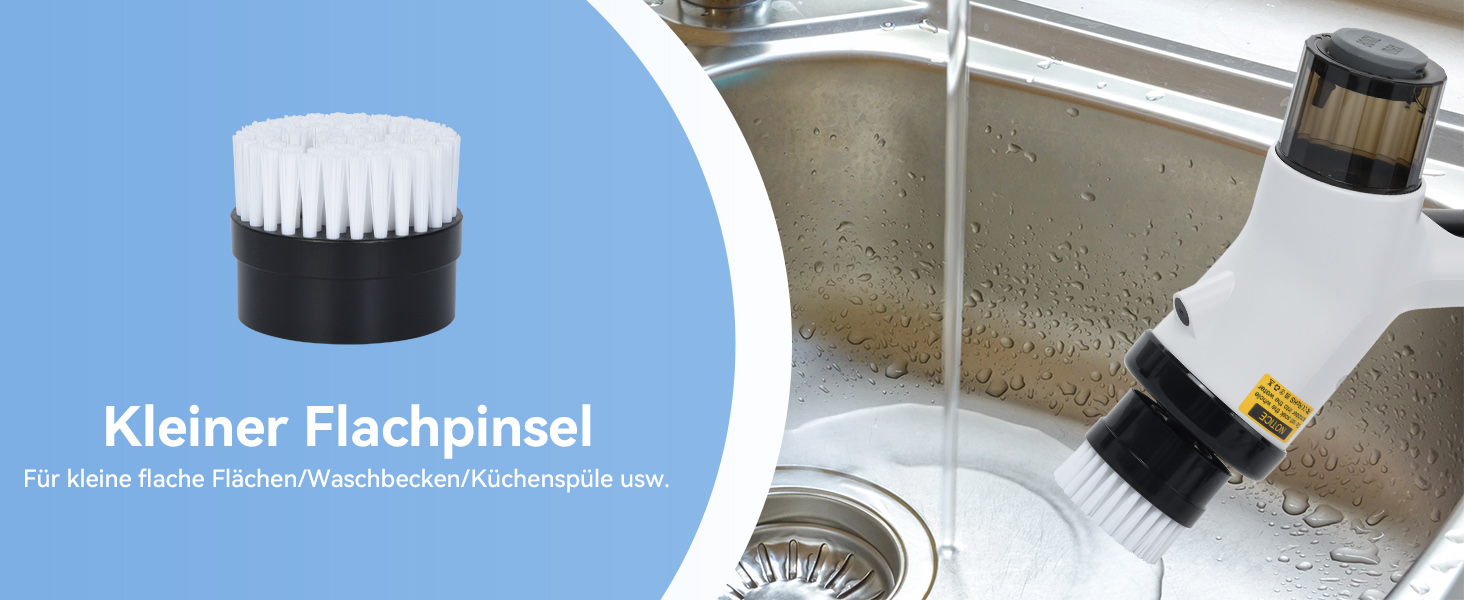 Електрична щітка для прибирання OTRAKI з 7 насадкоми: для ванної, кухні, плитки, авто