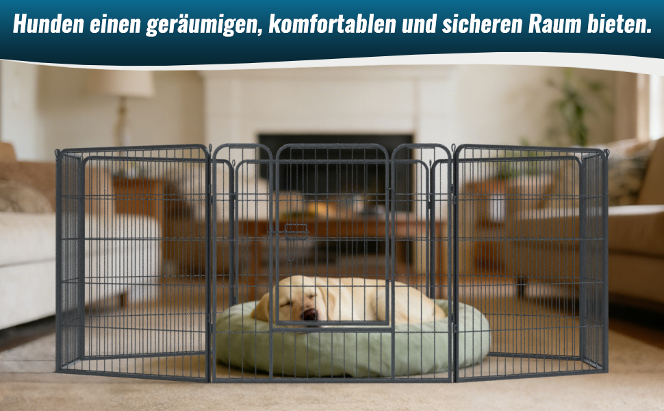 Клітка для собак та цуценят, вольєр для тварин, переносний загон для вигулу, металева іграшка-загон (12 шт.)