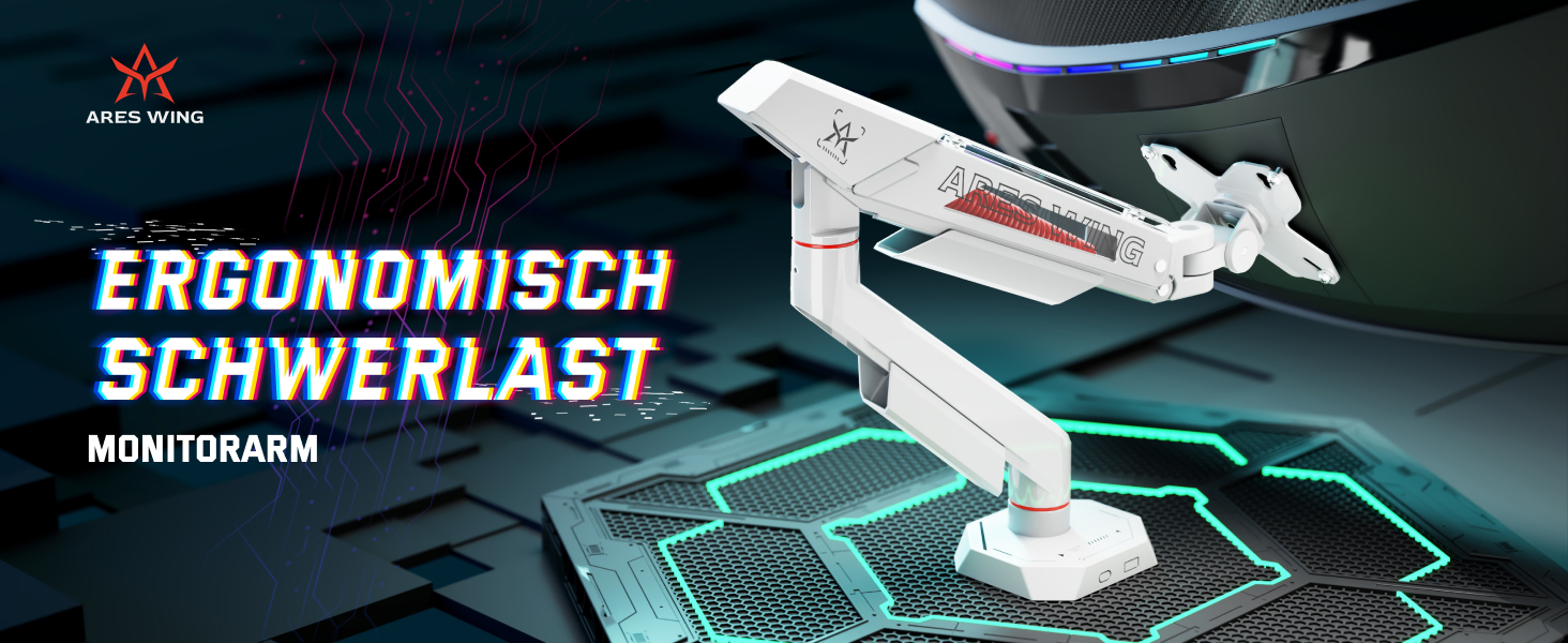 Кронштейн для монітора ARES WING для плоских та вигнутих екранів 17