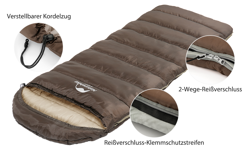Naturehike Sleeping Bag - 7°C Warm Weather Sleeping Bag for Hiking, Backpacking & Camping - Lightweight, Youth & Adult