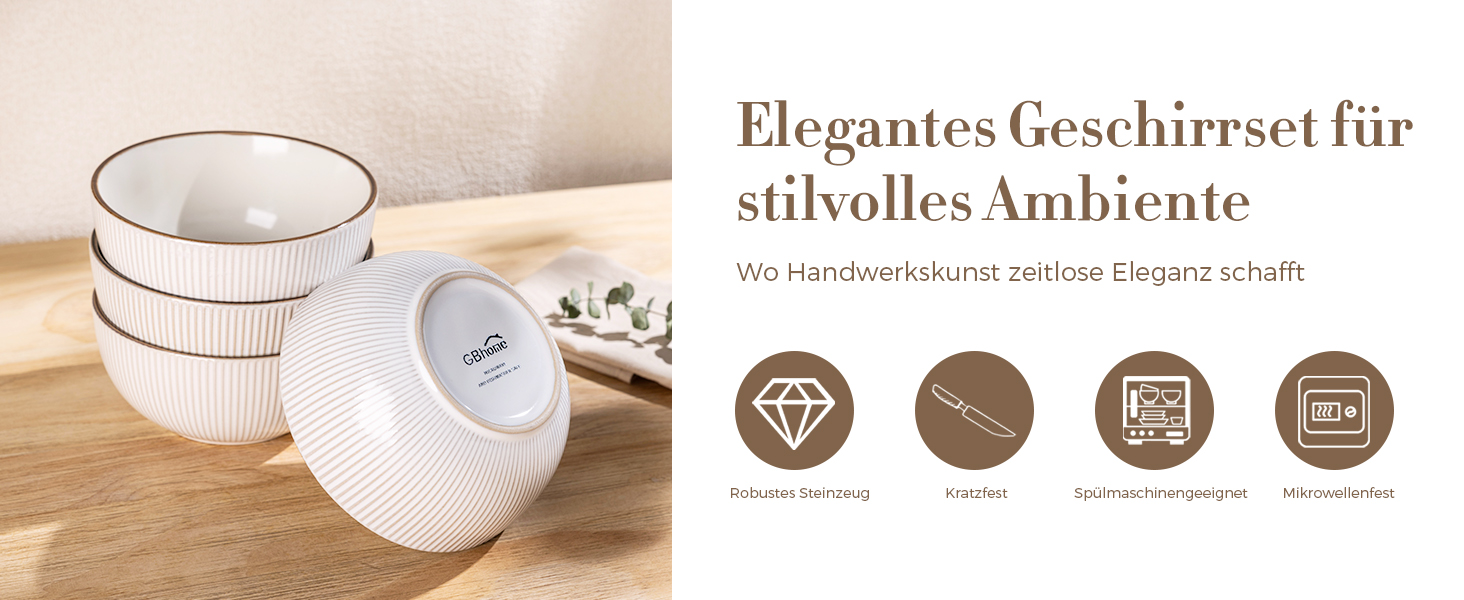 Набір посуду GBhome на 6 осіб, 18 предметів, дизайн 