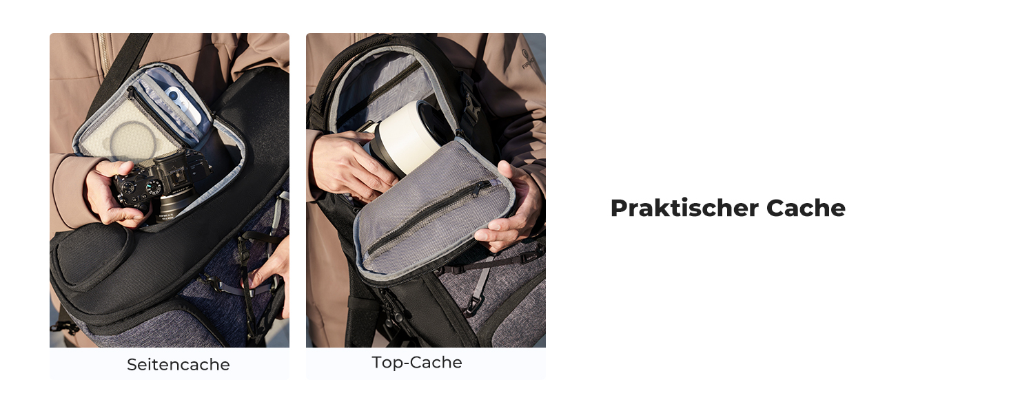 Рюкзак для камери K&F Concept 30L, водонепроникний, з захистом від дощу, для DSLR/SLR, 16
