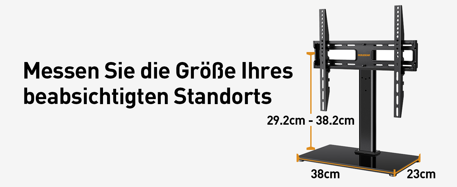 Підставка для телевізора Perlegear: поворотна, для OLED/LCD/LED, 26-60 дюймів, до 40 кг, VESA 400x400 мм, регулювання висоти