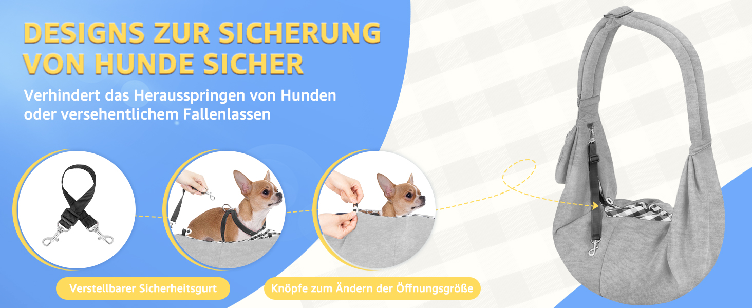 Сумка-переноска для собак SlowTon, сіра, M (2,7-5,4 кг)