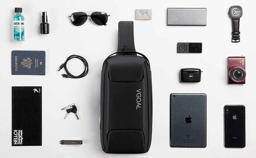Чоловічий рюкзак VGOAL 6315-A Black – сумка-месенджер, для ноутбука