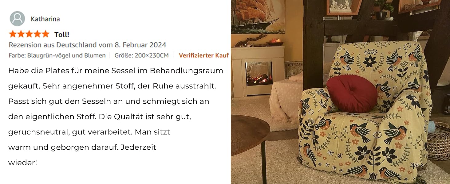 Двостороння бохо-плед блакитно-бежевий з бахромою, 150x200 см, з бавовни. Підходить для дивану, крісла, ліжка. Плед з малюнком птахів та квітів, для відпочинку та перегляду телевізора.