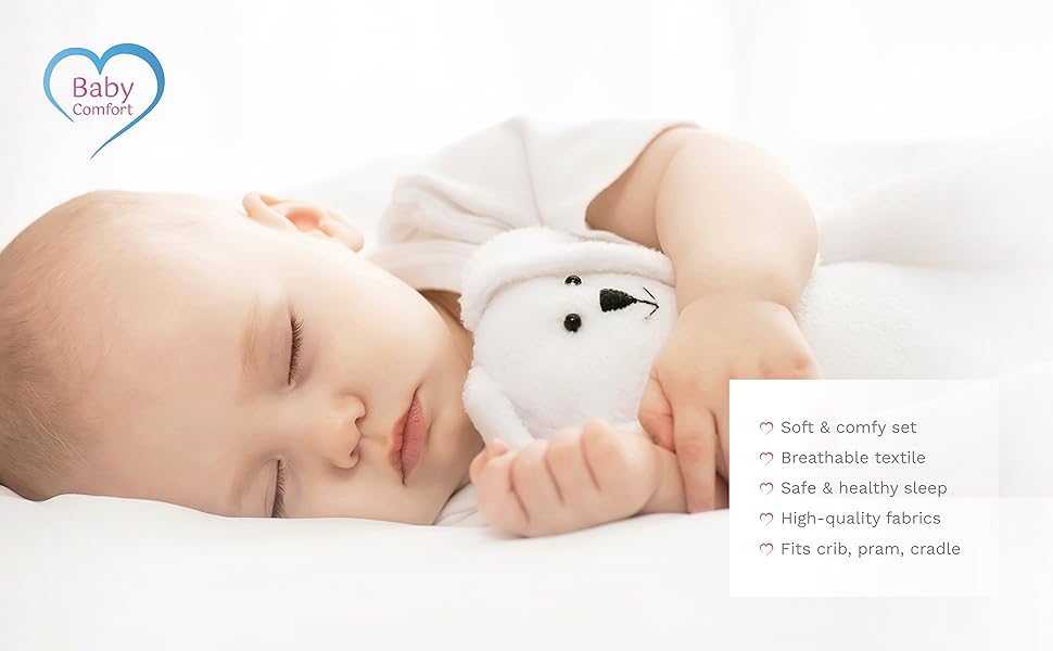 Набір постільної білизни для малюків: ковдра 80x70 см та подушка з 100% бавовни, для ліжечка або візочка