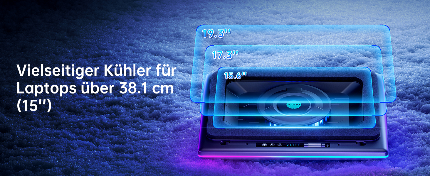 Ігровий охолоджувач для ноутбука llano V12 RGB з потужним турбовентилятором 5.5