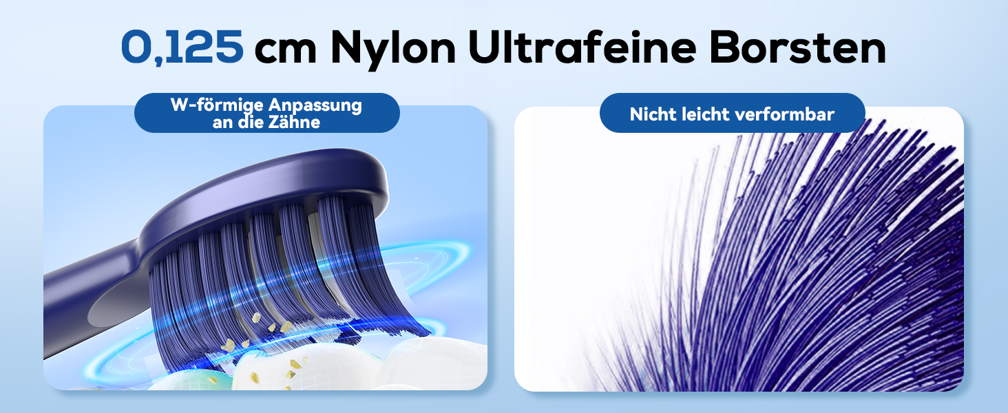 Електрична звукова зубна щітка JTF з очищувачем язика, 8 насадок, 5 режимів, Smart Memory, таймер 2 хв, IPX7, бездротова зарядка, для дорослих (блакитна) + очищувач язика