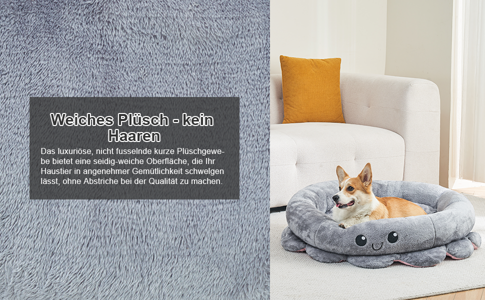 Кругле ліжко для собак та котів Jiupety Boho, рожеве/сіре, XL/M, знімний коврик, ліжко-антистрес для великих собак