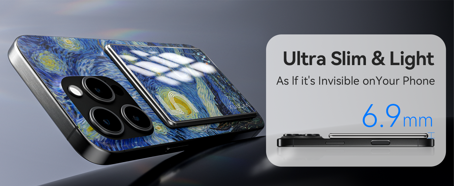 Power Bank MagSafe Ultra Slim 5000mAh, 6.9mm, PD20W - для iPhone, захисне скло Multicolor