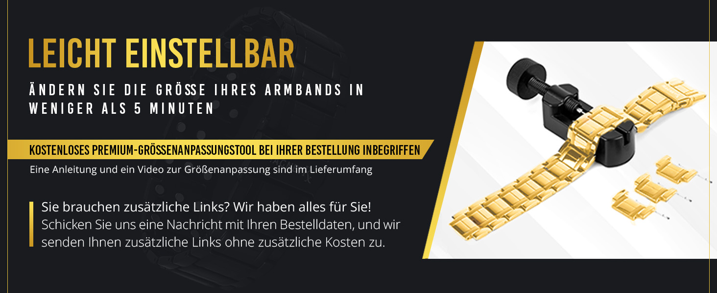 Магнітний браслет MagnetRX® Titan для чоловіків з трійною силою – титановий магнітний браслет на зап'ястя – регульований магнітний браслет для чоловіків – магнітний браслет для чоловіків з високоякісною застібкою (золотий)