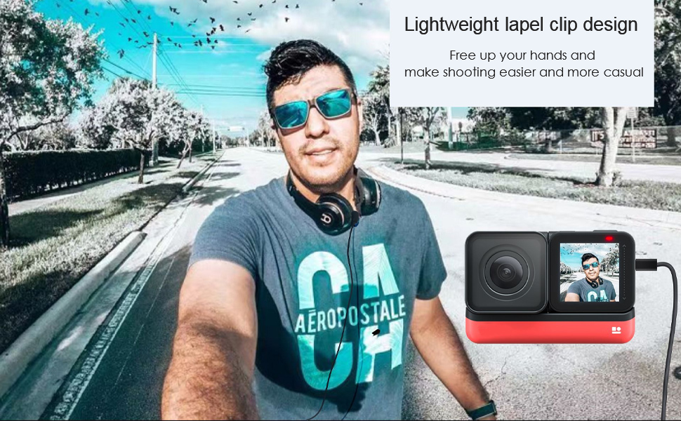 Мікрофон-лавал'єр Goshyda з Type-C, HiFi звук, шумозаглушення, для Insta360 ONE X2 та смартфонів з USB-C